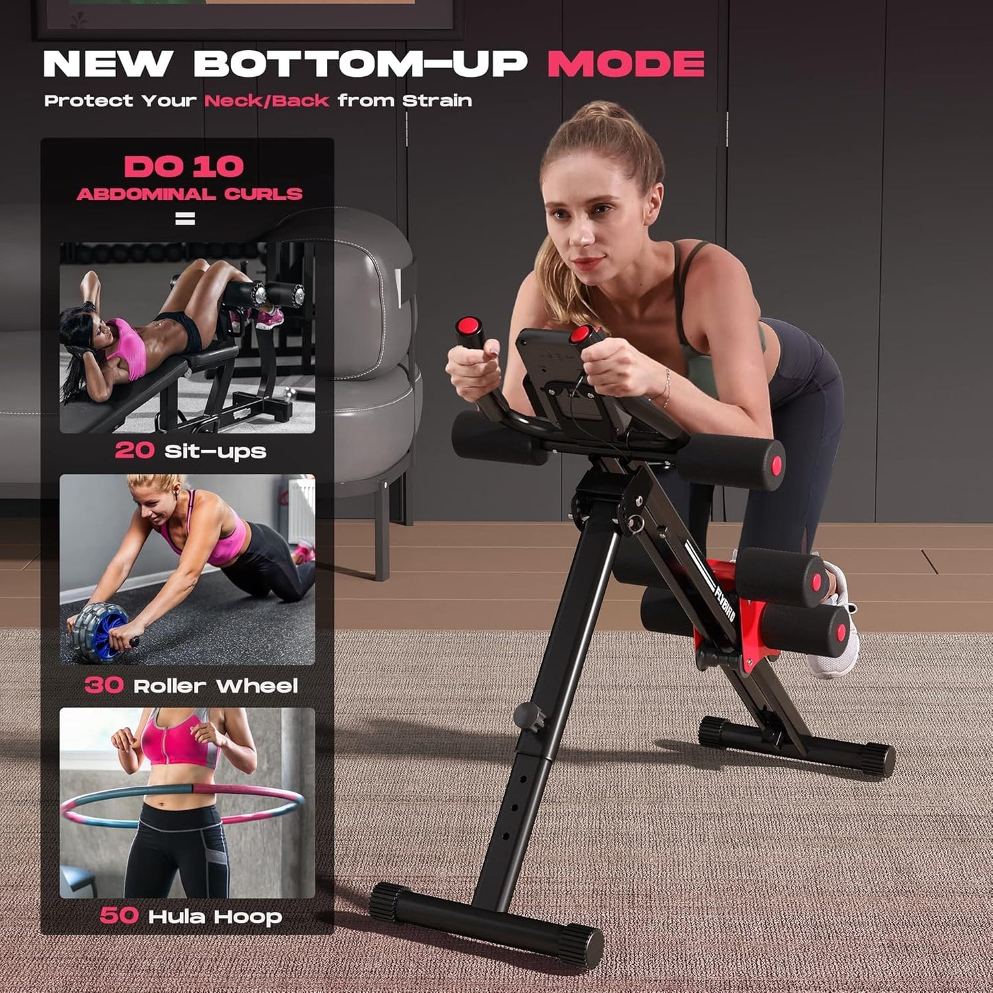 FLYBIRD Adjustable Ab Workout Equipment, Full Body Strength Training (Copy) (Copy) (Copy)