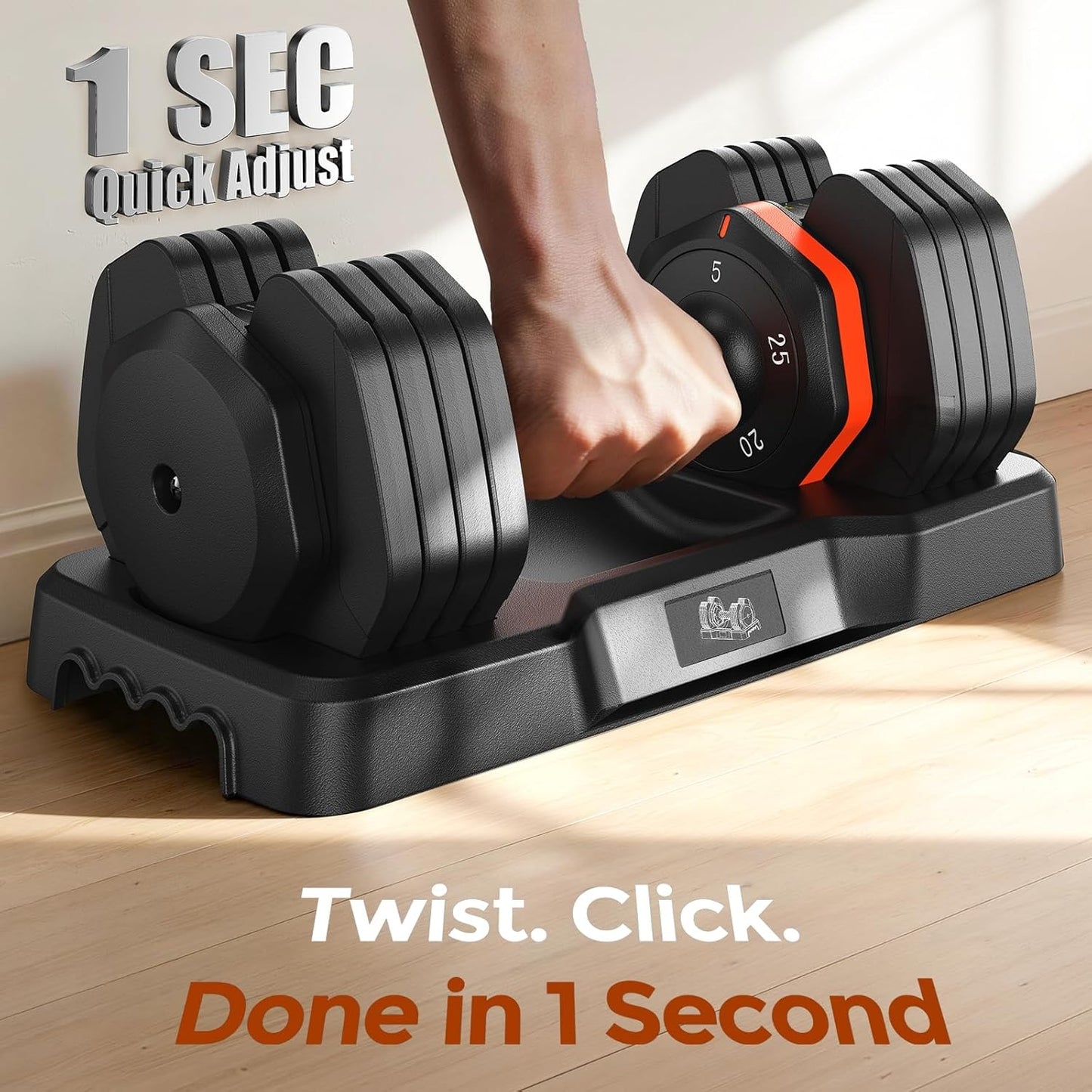 Adjustable Weight Bench and Dumbbell Set for Home Gym, 660LBS Capacity Workout Bench with Adjustable Dumbbell Set of 2, 25LBS Pair (Total 50LBS) with Storage Box for Full Body Workouts