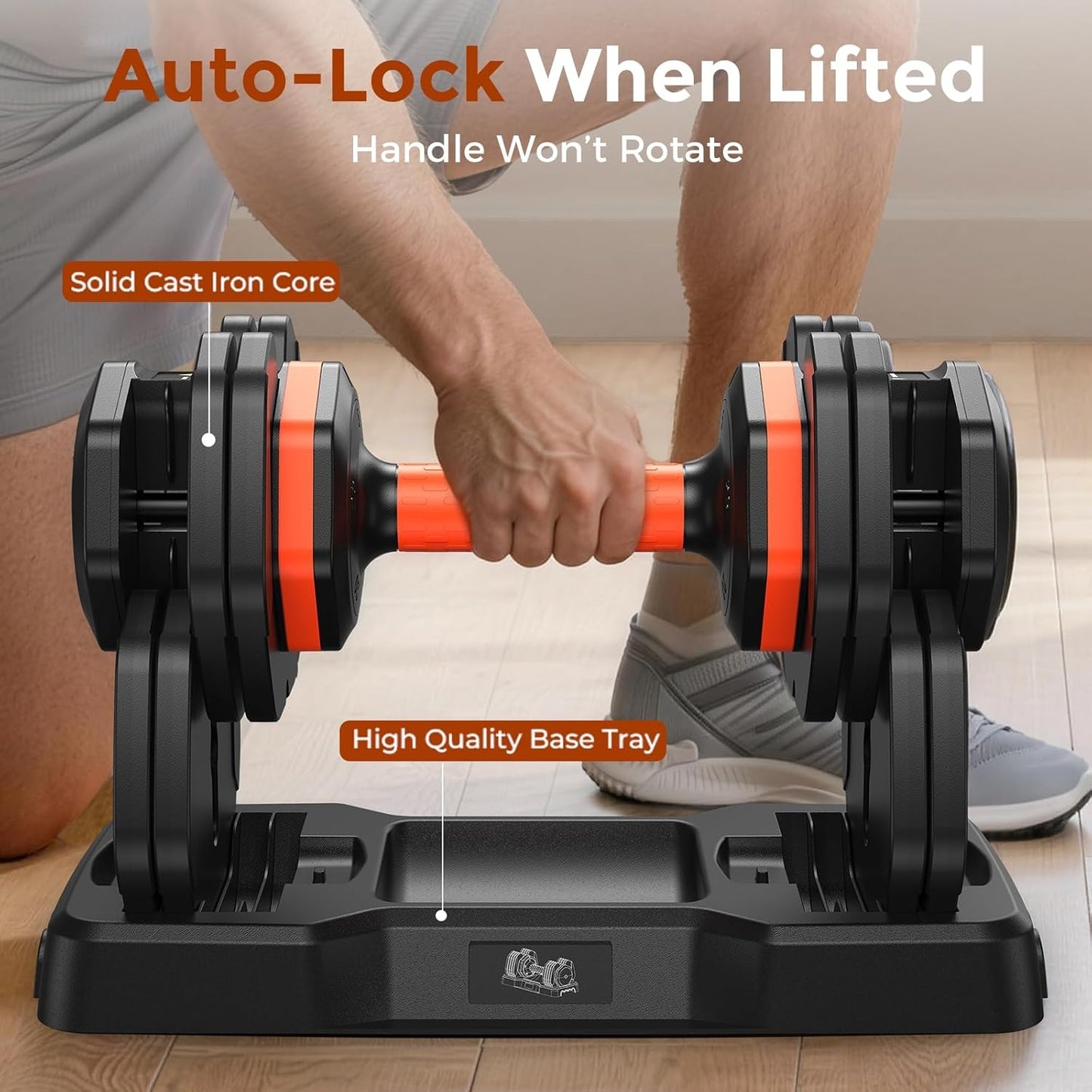 Adjustable Weight Bench and Dumbbell Set for Home Gym, 660LBS Capacity Workout Bench with Adjustable Dumbbell Set of 2, 25LBS Pair (Total 50LBS) with Storage Box for Full Body Workouts