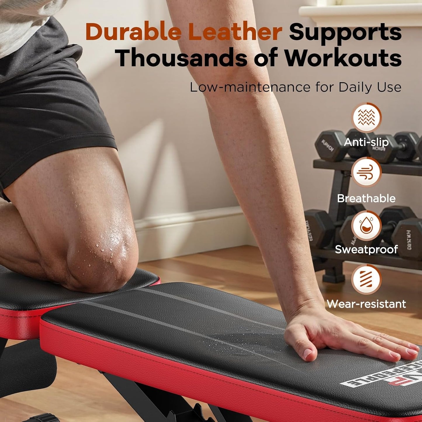 Adjustable Weight Bench & 20/30/40/45/70/90lbs Dumbbell Set 5-in-1 Home Gym Combo, Foldable Strength Bench + Dumbbells, Barbell, Kettlebell