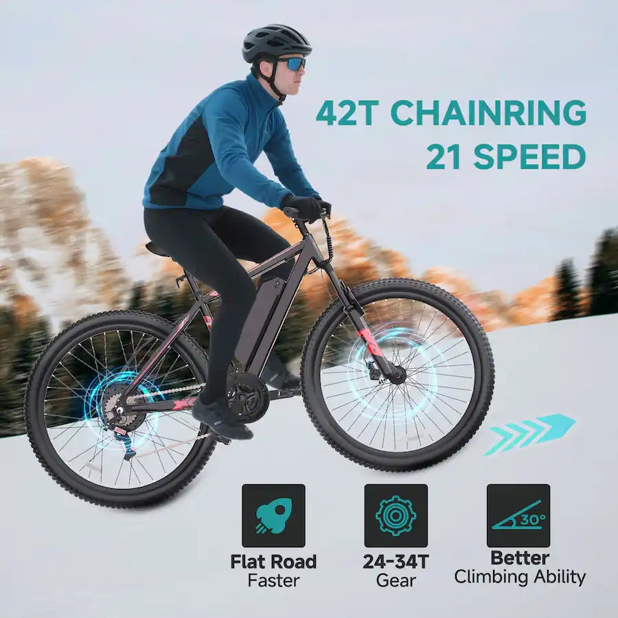 QNUT - VICTOR 2.0 PRO 26in Lightweight Electric Bike, Aluminum Frame, Commuter E-Bike with Disc Brakes