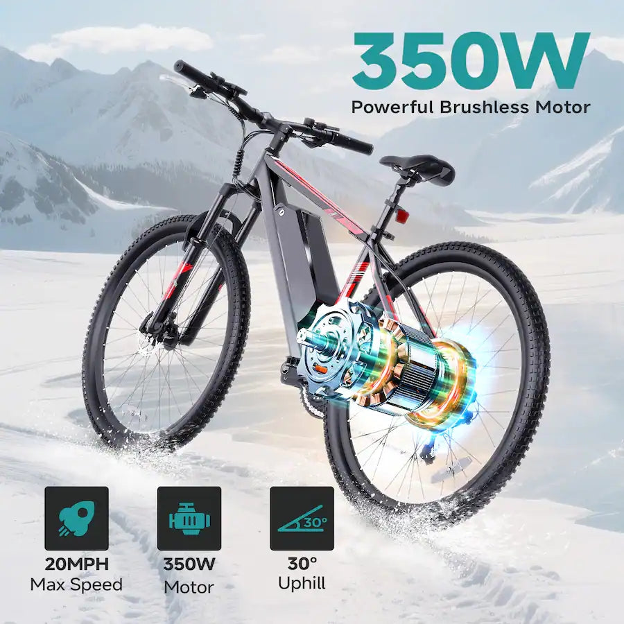 QNUT - VICTOR 2.0 PRO 26in Lightweight Electric Bike, Aluminum Frame, Commuter E-Bike with Disc Brakes