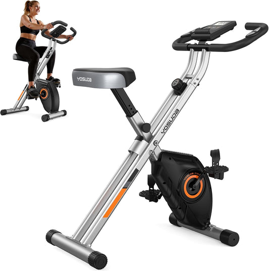 YOSUDA Folding Exercise Bike - Foldable Stationary Bike for Home Gym Workout