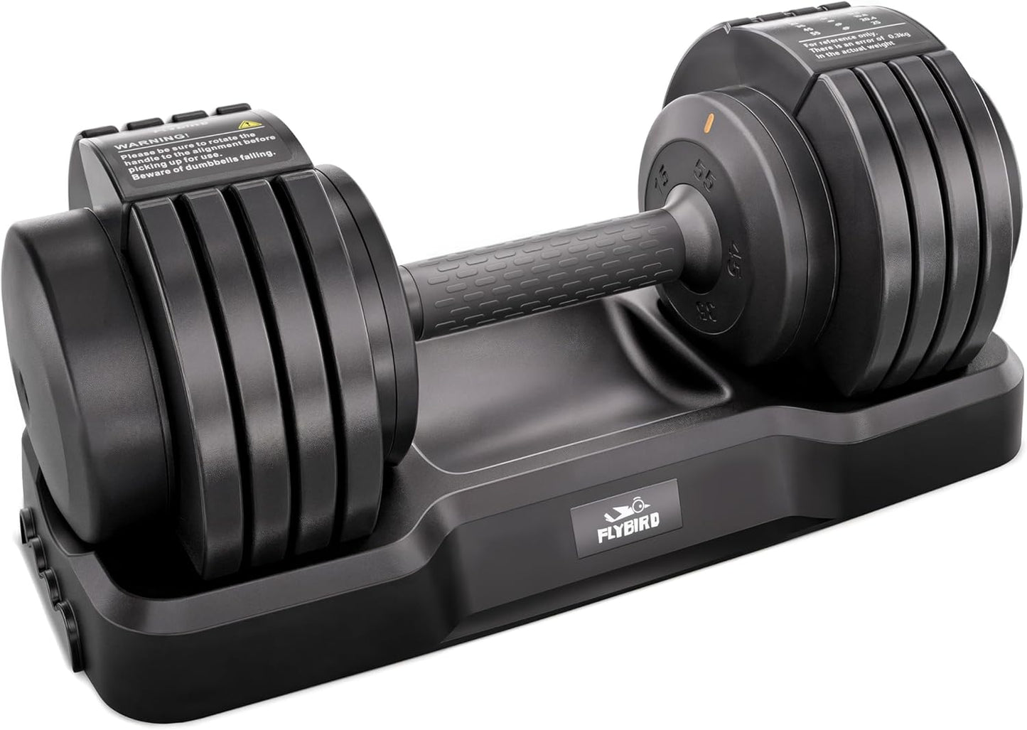 FED Fitness 55LB Adjustable Dumbbells Single,15LB to 55LB Hex Adjustable Dumbbells of 2 Anti-Slip Handle, Suitable for Home Gym Exercise Equipment