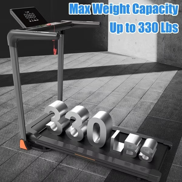 FED FITNESS Folding Treadmill 3.5 Horsepower 0.5-8.5MPH 330LBS Capacity LED Display Foldable Walking Pad Treadmill for Home
