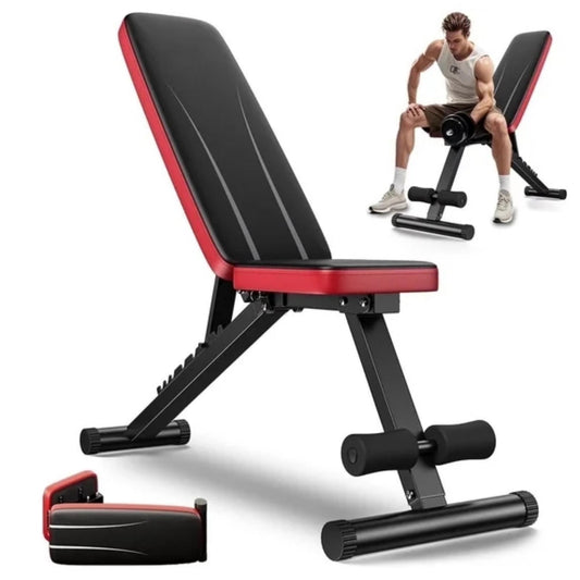 NICEPEOPLE Adjustable Weight Bench, 660LBS Capacity Foldable Workout Bench for Home Gym, 8 Backrest Positions for Bench Press & Strength Training