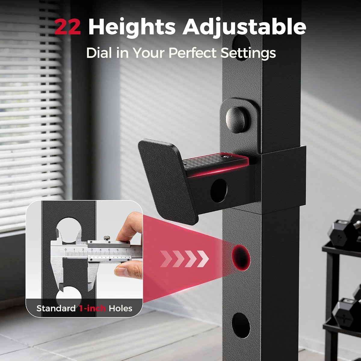 FLYBIRD Adjustable Squat Rack with Pull-Up Bar