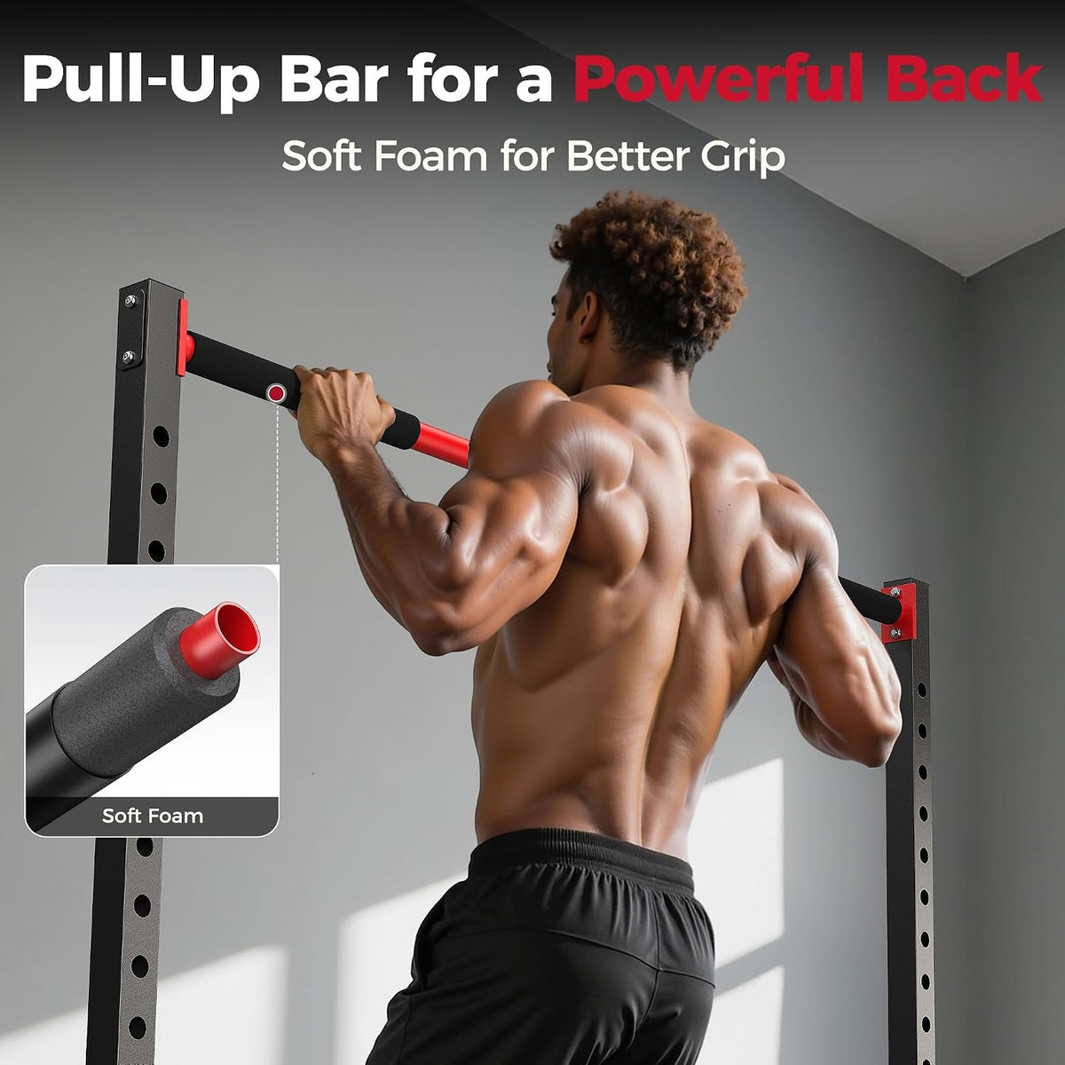 FLYBIRD Adjustable Squat Rack with Pull-Up Bar