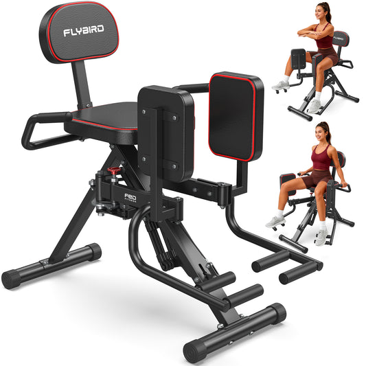 FED FITNESS 2-in-1 Hip Adductor & Abductor Machine, 6 Adjustable Resistance Bands, Dual Foot Bar, Home Gym for Glute & Inner Thigh.