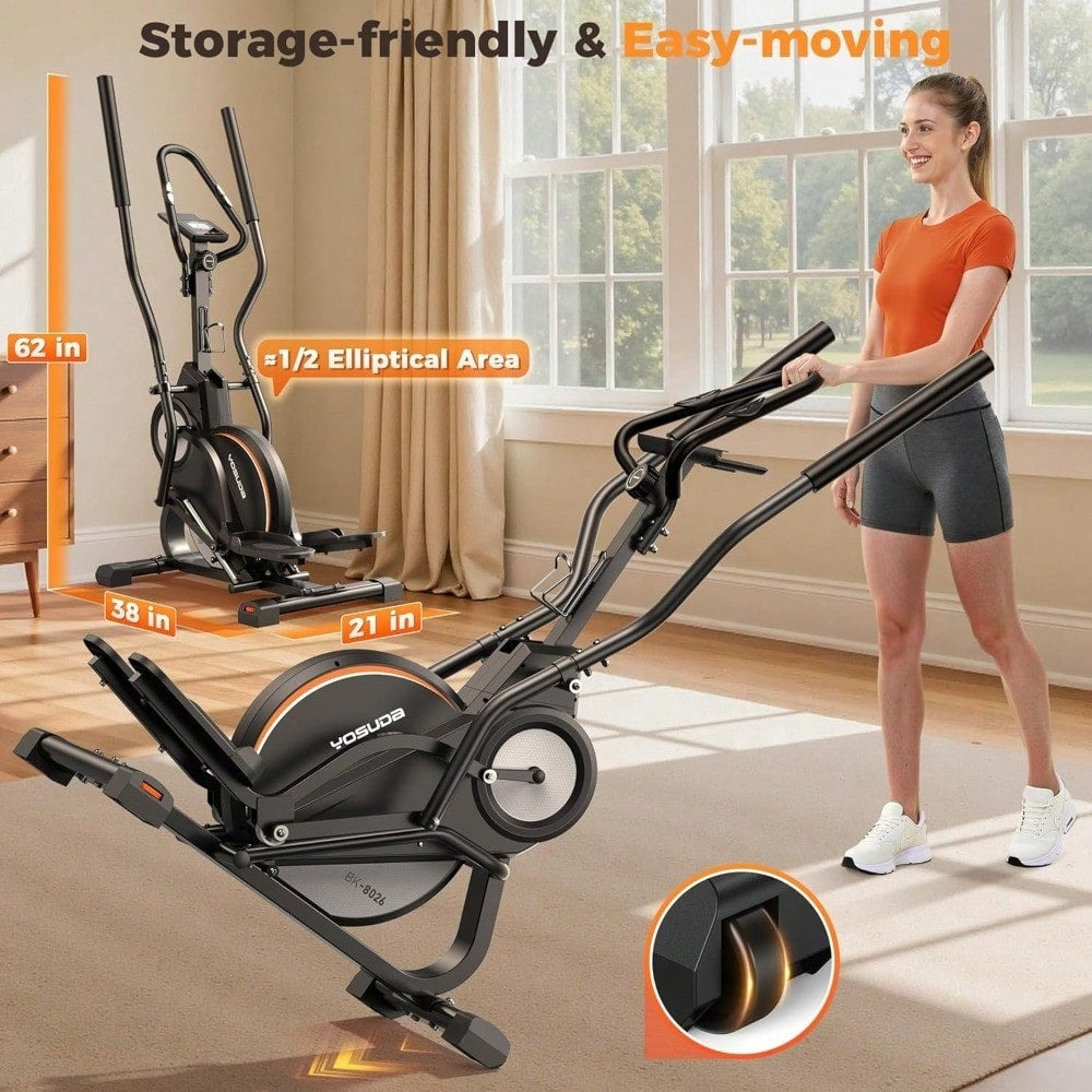 YOSUDA Elliptical Exercise Machine, 3-in-1 Elliptical Machine for Home, Quiet Magnetic System