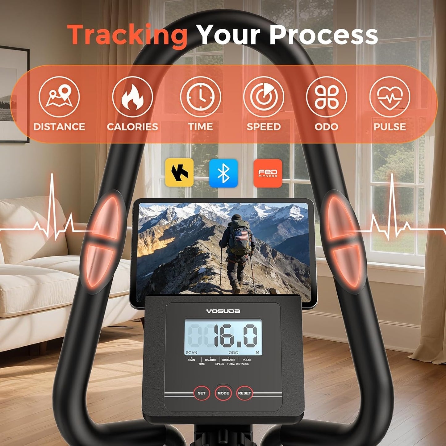 YOSUDA Elliptical Exercise Machine, 3-in-1 Elliptical Machine for Home, Quiet Magnetic System