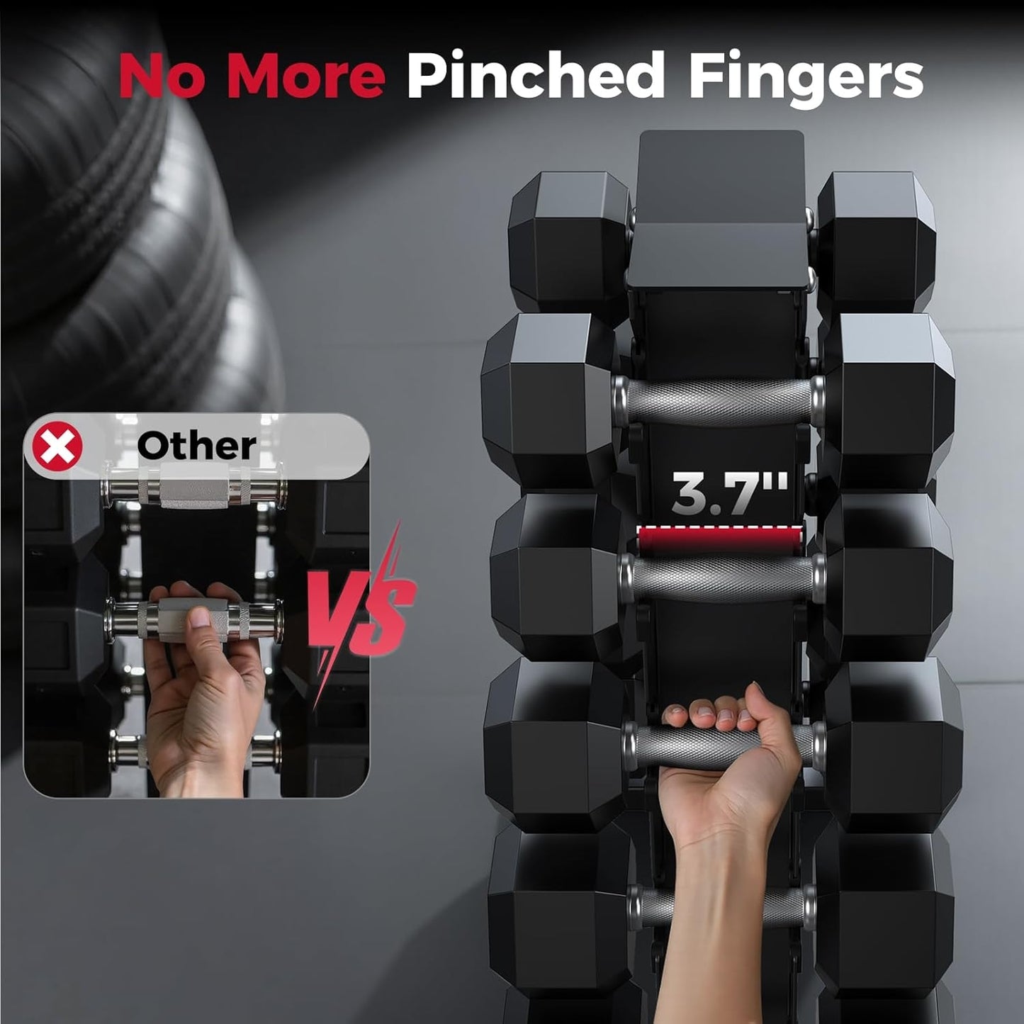 FED FITNESS Dumbbell Rack Stand Only, Weight Rack for Dumbbells Compact A-Frame Home Gym Space Saver, 480 LBS Weight Capacity